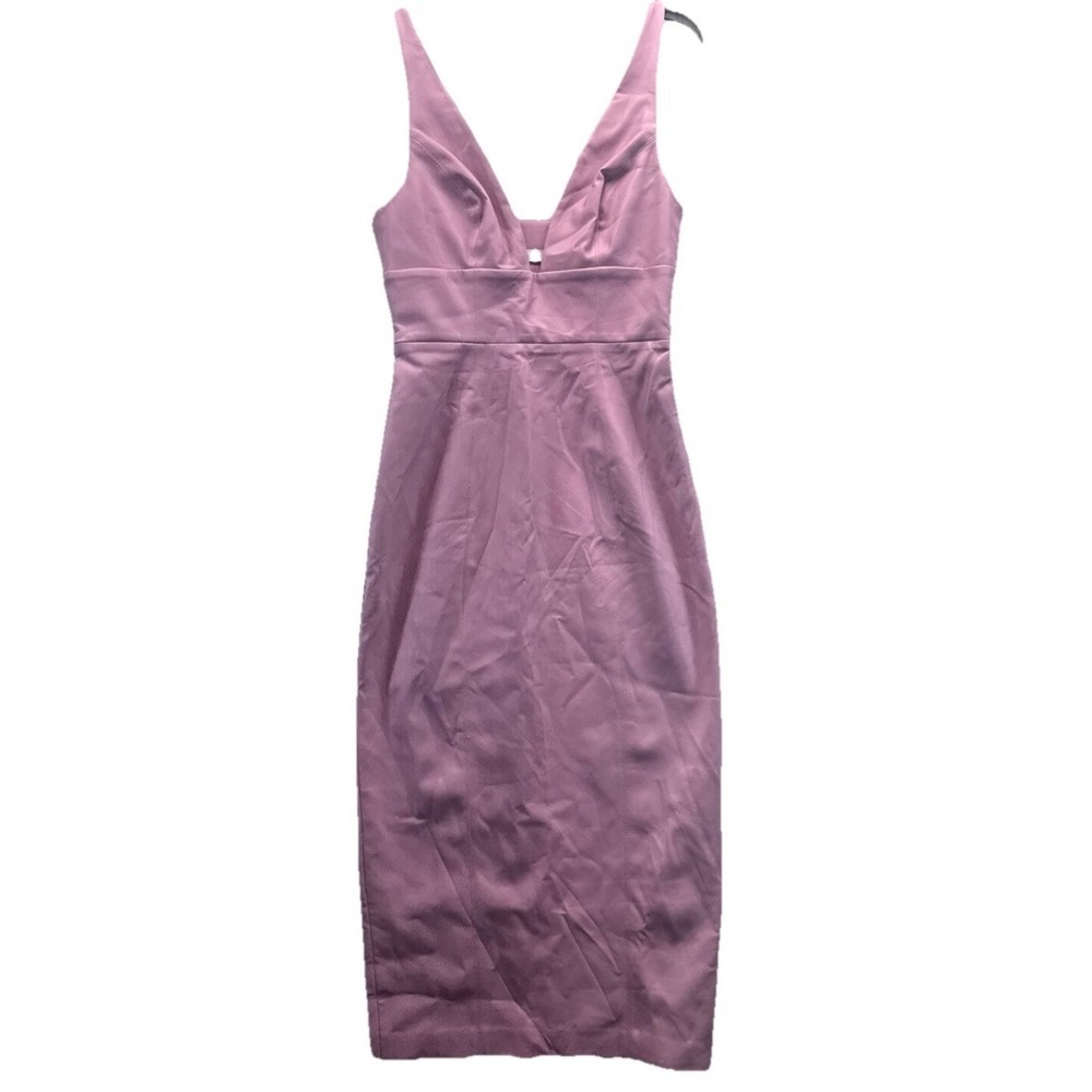 Susana Monaco Faux Leather Dress Size Small Sleeveless Bodycon Plunge